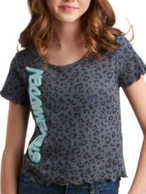 NWT. STEVE MADDEN Girls Animal Print With Logo T-shirt